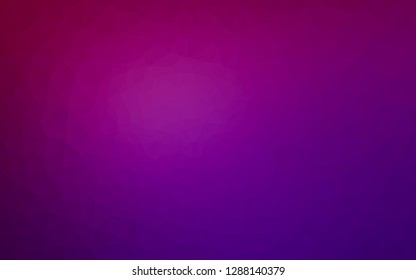 Light Purple vector low poly cover. Colorful illustration in abstract style with gradient. Triangular pattern for your business design.