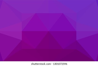 Light Purple vector low poly layout. Creative illustration in halftone style with gradient. The best triangular design for your business.