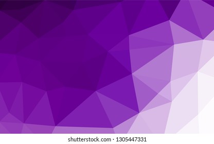 Light Purple vector low poly cover. Shining illustration, which consist of triangles. The template can be used as a background for cell phones.
