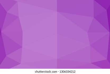 Light Purple vector low poly cover. Shining colored illustration in a Brand new style. Template for your brand book.