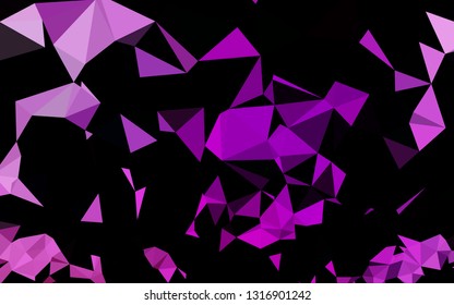 Light Purple vector low poly layout. Geometric illustration in Origami style with gradient. Polygonal design for your web site.