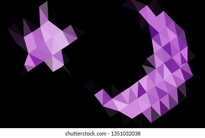 Light Purple vector low poly layout. Shining illustration, which consist of triangles. Elegant pattern for a brand book.