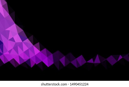 Light Purple vector low poly layout. Triangular geometric sample with gradient.  Template for your brand book.