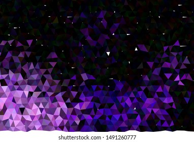Light Purple vector low poly texture. Brand new colorful illustration in with gradient. Completely new template for your business design.