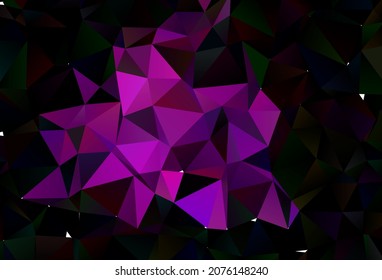 Light Purple vector low poly texture. Colorful illustration in Origami style with gradient.  Triangular pattern for your business design.