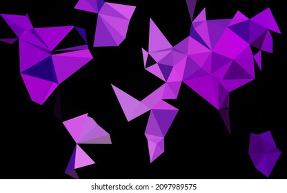 Light Purple vector low poly layout. Colorful illustration in abstract style with gradient. Brand new design for your business.