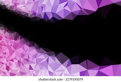 Light Purple vector low poly cover. Geometric illustration in Origami style with gradient. Triangular pattern for your business design.