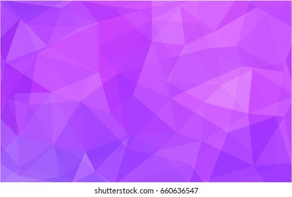Light Purple vector Low poly crystal background. Polygon design pattern. Low poly illustration, low polygon background.