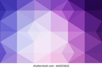Light Purple vector Low poly crystal background. Polygon design pattern. Low poly illustration, low polygon background.
