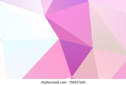 Light Purple vector low poly pattern. An elegant bright illustration with gradient. Brand-new style for your business design.