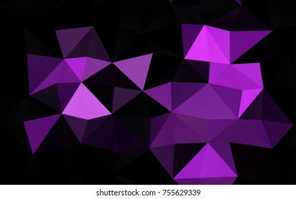 Light Purple vector low poly background. Modern geometrical abstract illustration with gradient. The polygonal design can be used for your web site.