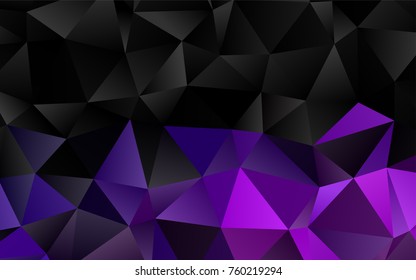 Light Purple vector low poly pattern. Creative geometric illustration in Origami style with gradient. The elegant pattern can be used as part of a brand book.