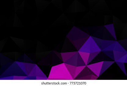 Light Purple vector low poly pattern. Modern geometrical abstract illustration with gradient. The completely new template can be used for your brand book.