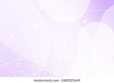 Light Purple vector Modern abstract illustration with colorful dots, lines. Abstract illustration with colored bubbles in nature style. Simple design for your web site.