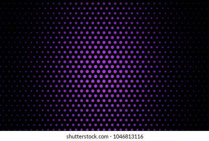 Light Purple vector modern geometrical circle abstract background. Dotted texture template. Geometric pattern in halftone style with gradient. 
