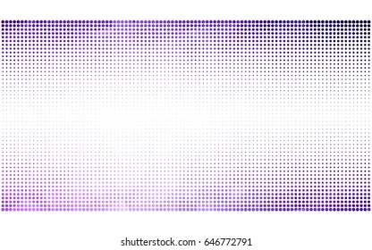 Light Purple vector modern geometrical circle abstract background. Dotted texture template. Geometric pattern in halftone style with gradient. 