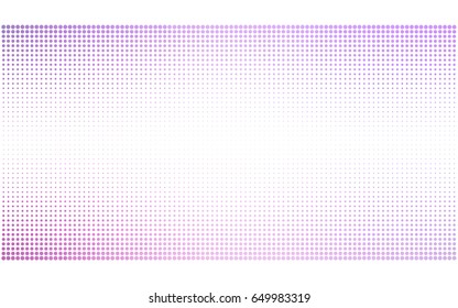 Light Purple vector modern geometrical circle abstract background. Dotted texture template. Geometric pattern in halftone style with gradient. 