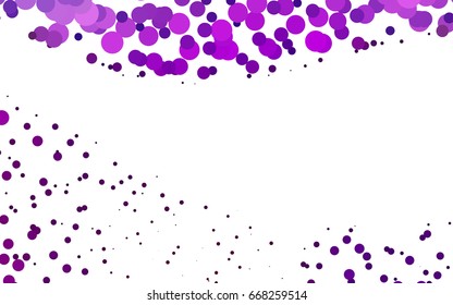 Light Purple vector modern geometrical circle abstract background. Dotted texture template. Geometric pattern in halftone style with gradient. 