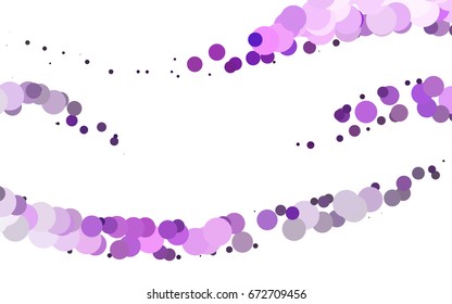 Light Purple vector modern geometrical circle abstract background. Dotted texture template. Geometric pattern in halftone style with gradient. 