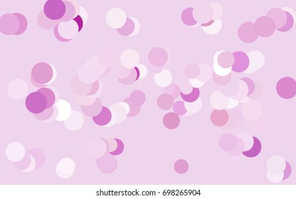 Light Purple vector modern geometrical circle abstract background. Dotted texture template. Geometric pattern in halftone style with gradient. 