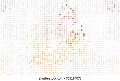 Light Purple vector modern geometrical circle abstract background. Dotted texture template. Geometric pattern in halftone style with gradient. 