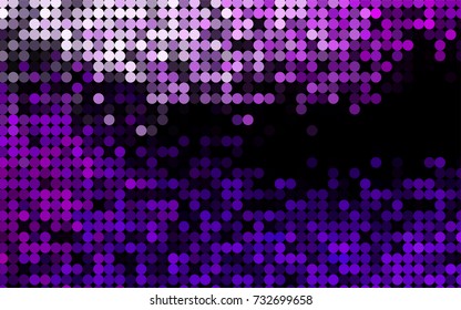 Light Purple vector modern geometrical circle abstract background. Dotted texture template. Geometric pattern in halftone style with gradient. 