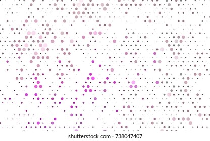 Light Purple vector modern geometrical circle abstract background. Dotted texture template. Geometric pattern in halftone style with gradient. 