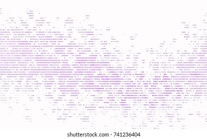 Light Purple vector modern geometrical circle abstract background. Dotted texture template. Geometric pattern in halftone style with gradient. 