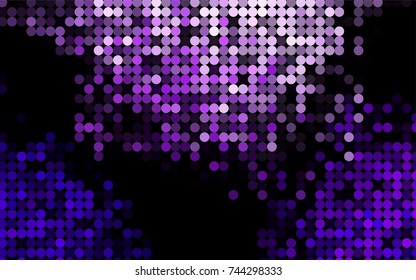 Light Purple vector modern geometrical circle abstract background. Dotted texture template. Geometric pattern in halftone style with gradient. 