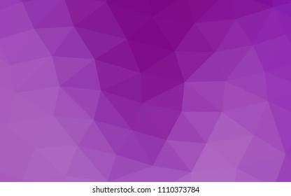 Light Purple vector mosaic triangle mosaic. Triangular geometric sample with gradient.  The best triangular design for your business.
