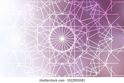 Light Purple vector natural abstract template. A vague abstract illustration with doodles drawn by child in Indian style. The textured pattern can be used for website.