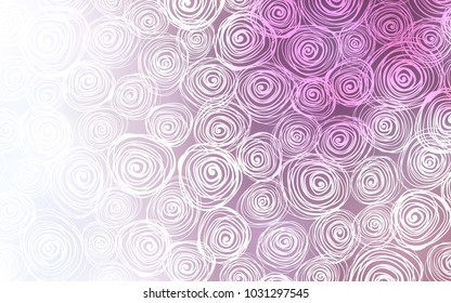Light Purple vector natural abstract pattern. A completely new color illustration in doodle style with roses. The best blurred design for your business.