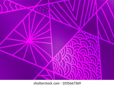 Light Purple vector natural abstract texture. Colorful abstract illustration with lines in Asian style. The textured pattern can be used for website.
