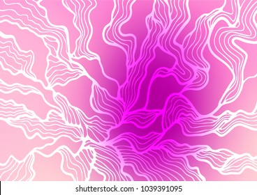 Light Purple vector natural abstract background. Geometric doodle illustration in Origami style with gradient. The pattern can be used for wallpapers and coloring books.