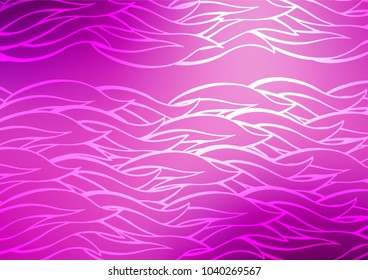Light Purple vector natural abstract background. Colorful abstract illustration with lines in Asian style. The pattern can be used for coloring books and pages for kids.