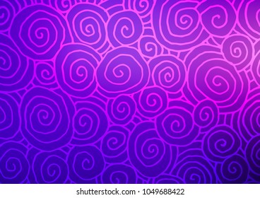 Light Purple vector natural abstract background. Shining colored illustration with doodles in Zen tangle style. The pattern can be used for coloring books and pages for kids.