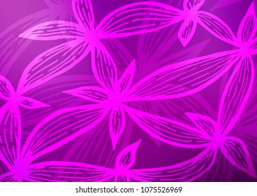 Light Purple vector natural abstract pattern. Ethnic elegant natural pattern with gradient. The completely new template can be used for your brand book.