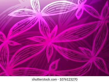 Light Purple vector natural abstract background. Modern geometrical abstract illustration with doodles. The pattern can be used for wallpapers and coloring books.
