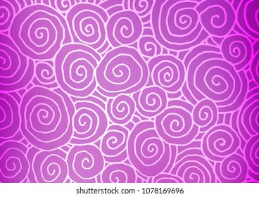 Light Purple vector natural abstract background. Shining colored illustration with doodles in Zen tangle style. A completely new design for your business.