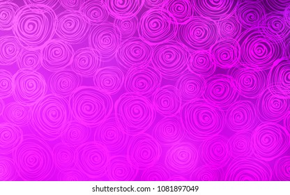 Light Purple vector natural abstract pattern. Creative illustration in blurred style with roses. The completely new template can be used for your brand book.