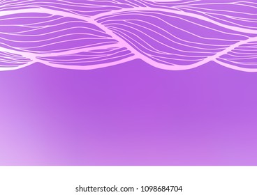 Light Purple vector natural abstract template. A vague abstract illustration with doodles in Indian style. Hand painted design for web, wrapping, wallpaper.