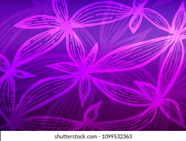 Light Purple vector natural abstract background. Blurred decorative design in Indian style with Zen tangles. The template can be used as a background for cell phones.