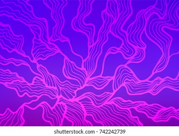 Light Purple vector natural abstract texture. Creative illustration in blurred style with doodles and Zen tangles. The pattern can be used for coloring books and pages for kids.