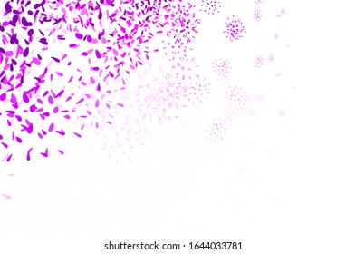 Arte natural de vector claro con hojas. Ilustración decorativa con doodles en plantilla abstracta. Nueva plantilla para tu libro de marcas.