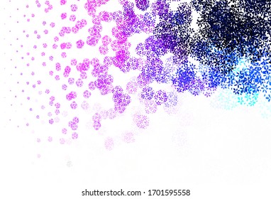 Light Purple vector natural artwork with leaves. Blurred decorative design in Indian style with leaves. Brand new design for your business.