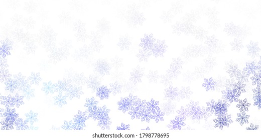 Light purple vector natural artwork with flowers. Gradient colorful abstract flowers on simple background. Brand new business design.