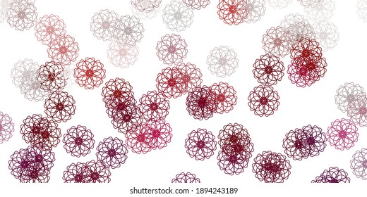 Obra de arte natural de vector púrpura claro con flores. Ilustración simple de color con flores abstractas. Nuevo diseño de negocio.