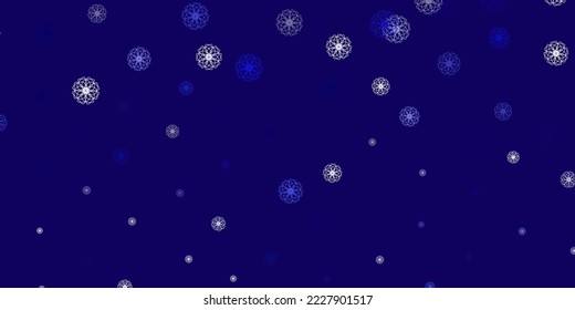 Obra de arte natural de vector púrpura claro con flores. Ilustración abstracta con flores de estilo Origami. Nuevo diseño de negocio.