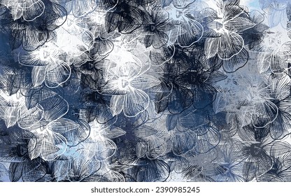 Light Purple vector natural artwork with flowers. Modern abstract illustration with flowers. Colorful pattern for kid's books.