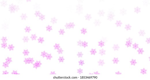 Light purple vector natural backdrop with flowers. Modern design with gradient Flowers on abstract background. Smart design for wrapping, wallpapers.